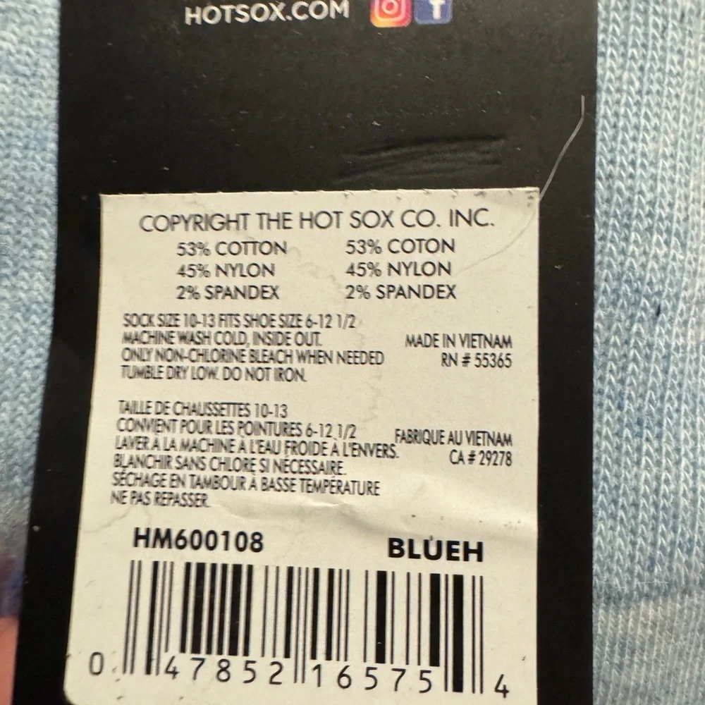 🎉🎉HP🎊🎊 NWT Hot Sox Charleston Blue and Yellow Dress Socks with Tropical Design - Picture 5 of 5